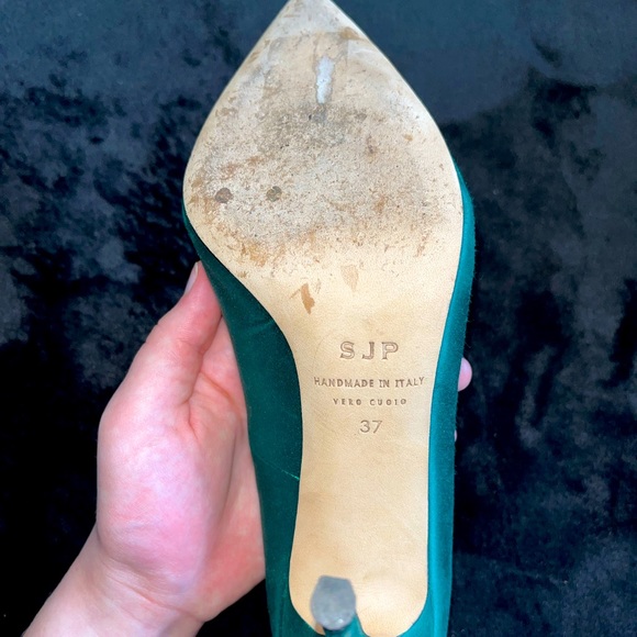 SJP Emerald Green Heels - Picture 3 of 6